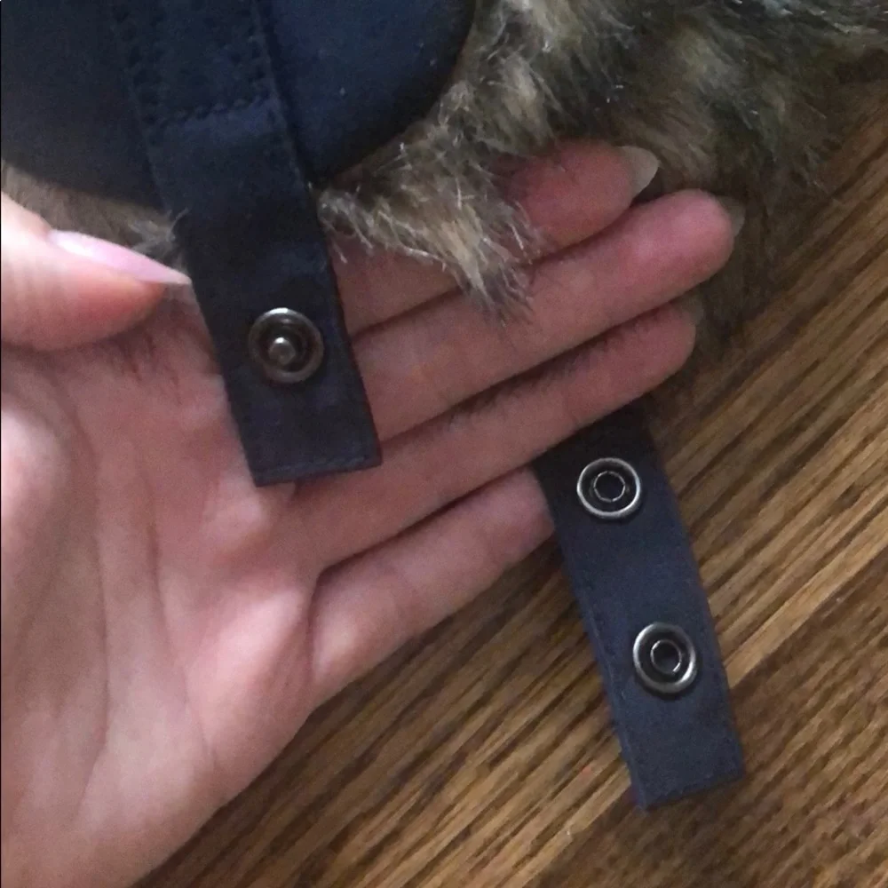 Gap Faux Fur and Navy blue Hat